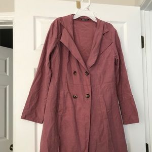 Pink trench coat